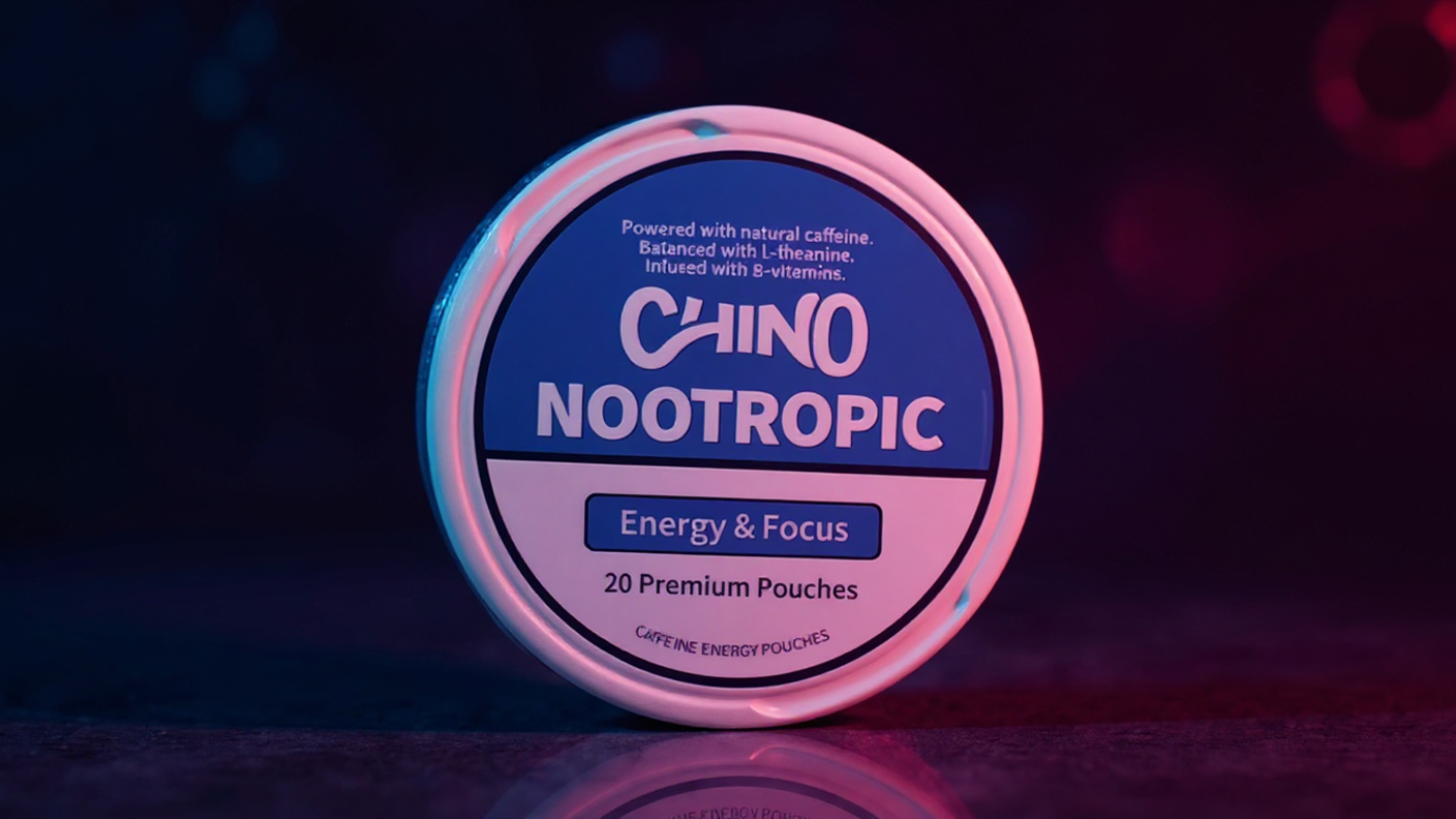 Chino Caffeine Pouches - 20 Nicotine Free Pouches Per Can - 3 Pack